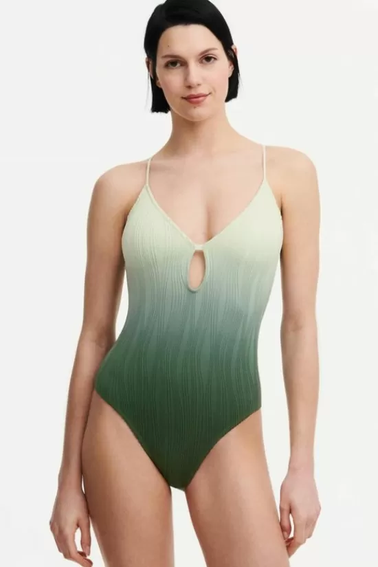 Fashion Badpak Wirefree Plunge T-Shirt Swimsuit Badpakken