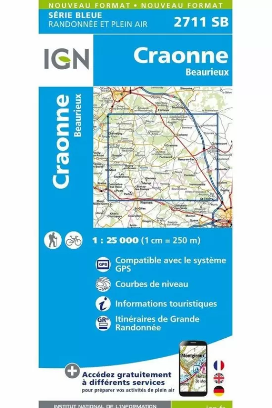 Cheap Boek Craonne / Beaurieux Topokaarten