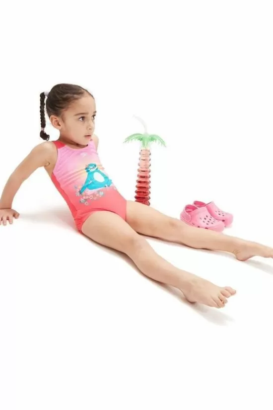 Clearance Dig Printed Swimsuit Sportzwemkleding