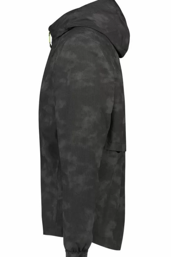 Store Fietsjas Compact Black Reflective Regenkledij Fiets