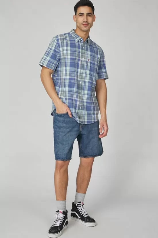 Hot Hemd Ss Classic 1 Pkt Standrd Blues Hemden