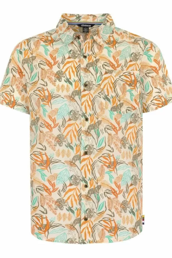 Shop Hemd Tiger Leaf Ss Shirt Blouses & Hemden