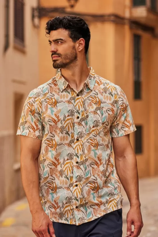 Shop Hemd Tiger Leaf Ss Shirt Blouses & Hemden