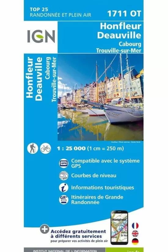 Cheap Honfleur / Deauville / Cabourg / Trouville-Sur-Mer Gps Topokaarten
