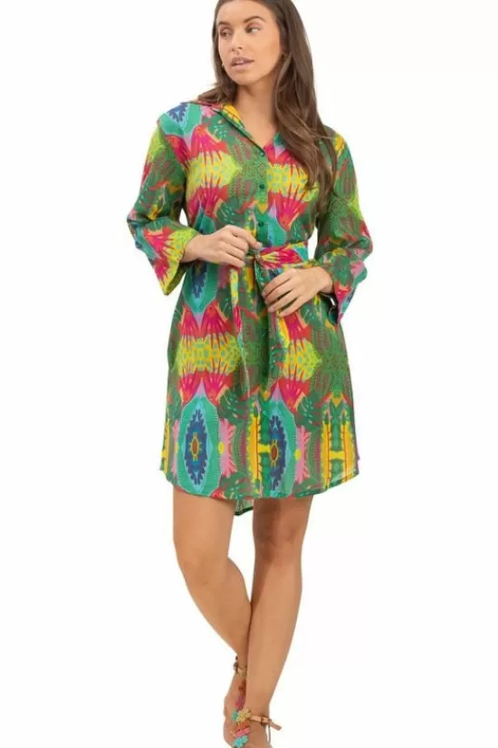 Fashion Jurk Chemise Longue Zebra Strandkleding