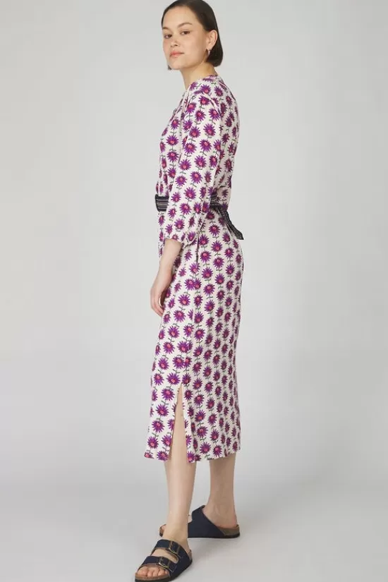 Store Jurk Dress - Stella Flower Ecru Jurken