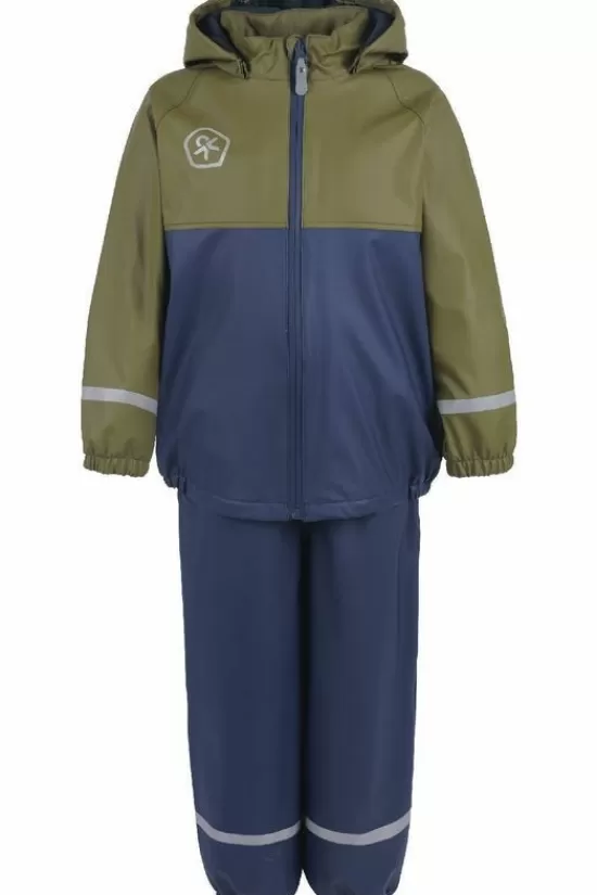Outlet Rain Set Pu W. Fleece Lining Jassen