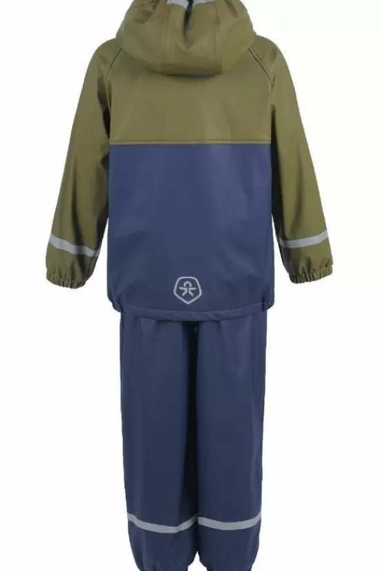 Outlet Rain Set Pu W. Fleece Lining Jassen