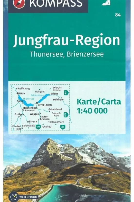 Best Reisboek Jungfrau Region 84 Gps Wp Thunersee Brienzersee Wandelgidsen & -Kaarten