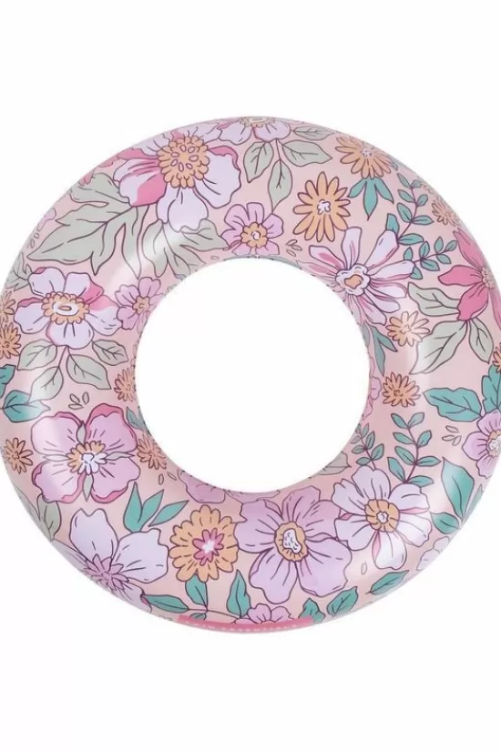 Fashion Speelgoed Pink Blossom Printed Swimring 90 Cm Speelgoed