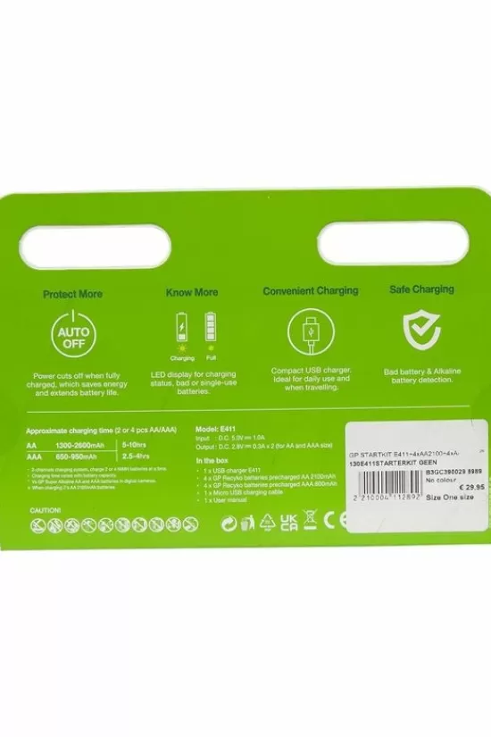 Clearance Startkit E411 + 4X Aa 2100 + 4X Aaa 800 Batterijen & Laders