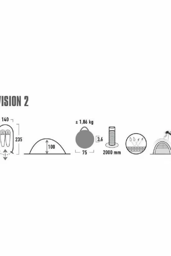 Outlet Tent Pop Up Vision 2 2-Persoons Tenten