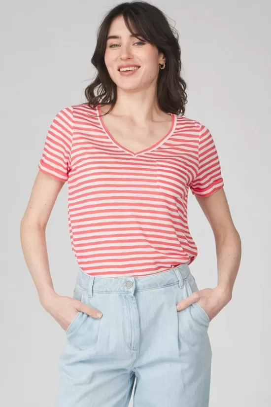 Fashion T-Shirt Tessi Slub Ss V Neck T-Shirts & Tops