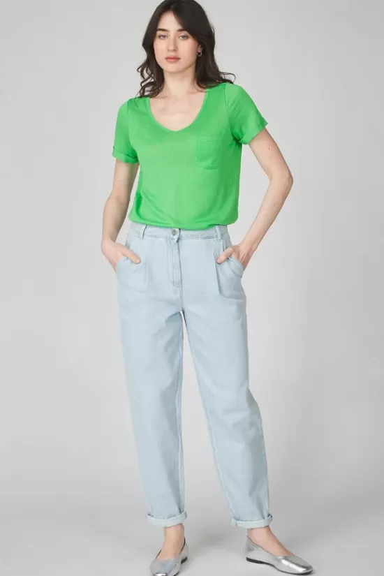 Flash Sale T-Shirt Tessi Slub Ss V Neck T-Shirts & Tops