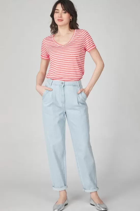 Fashion T-Shirt Tessi Slub Ss V Neck T-Shirts & Tops