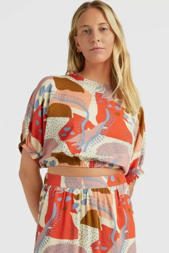 Hot T-Shirt Tidda Woven Top Strandkleding