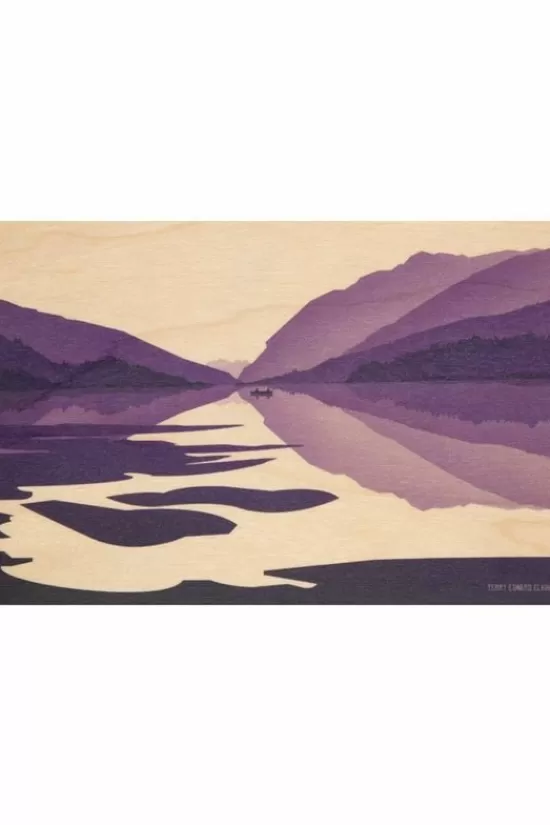 Clearance Wenskaart Postcard Purple Landscape Overige