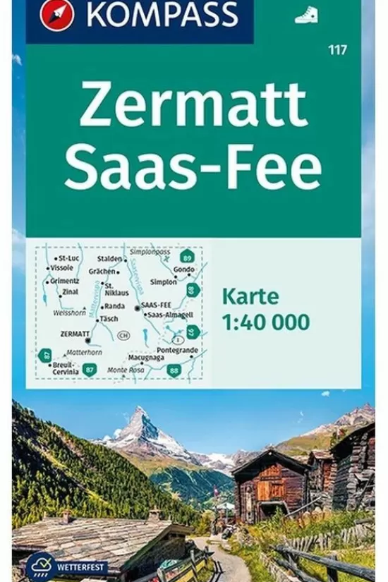 Cheap Zermatt - Saas Fee 117 Gps Wp R/V Komp. Wandelgidsen & -Kaarten